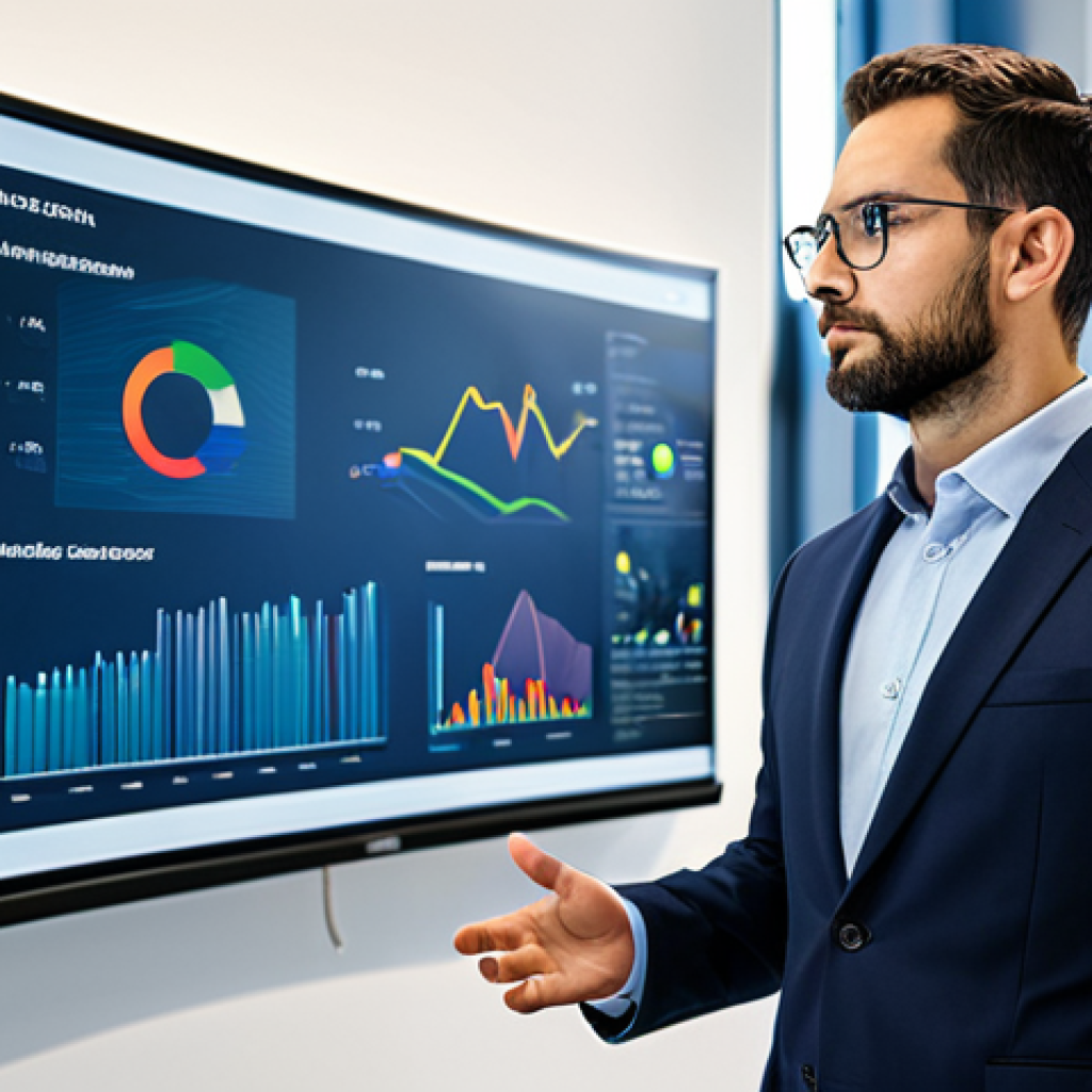 A professional male financial auditor in a modest business suit, standing in a modern, high-tech office environment. He is engaging with a large interactive screen displaying complex data analytics, AI-driven insights, and visual representations of ESG (Environmental, Social, Governance) metrics. The scene emphasizes innovation and a forward-thinking approach, with clean lines and soft, professional lighting. He has a focused and confident expression. fully clothed, appropriate attire, professional dress, safe for work, appropriate content, perfect anatomy, correct proportions, natural pose, well-formed hands, proper finger count, natural body proportions, professional photography, high quality.