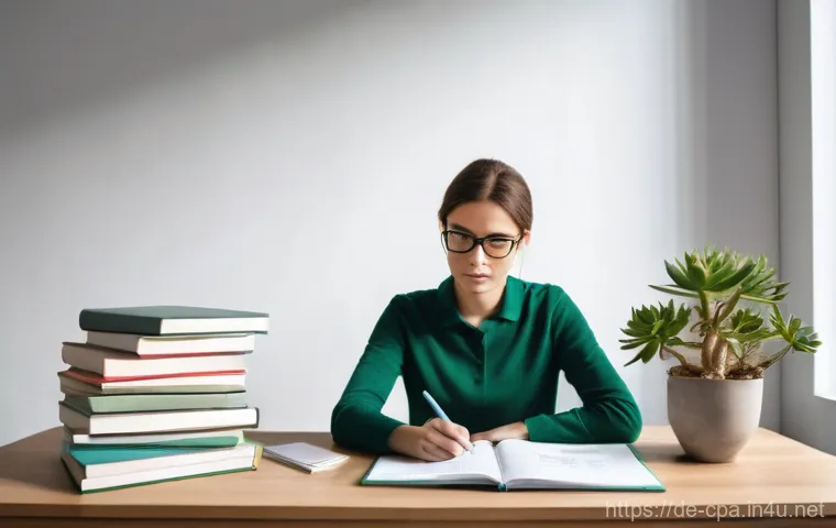 공인회계사 시험 합격 루틴 - **Focused Auditor Candidate in a Modern Study Environment**
    A determined young professional, eit...