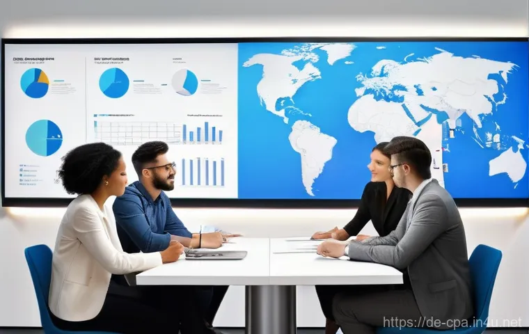 CPA와 데이터 시각화 활용법 - **Prompt:** A dynamic, modern marketing office bathed in soft, natural light. A focused, professiona...