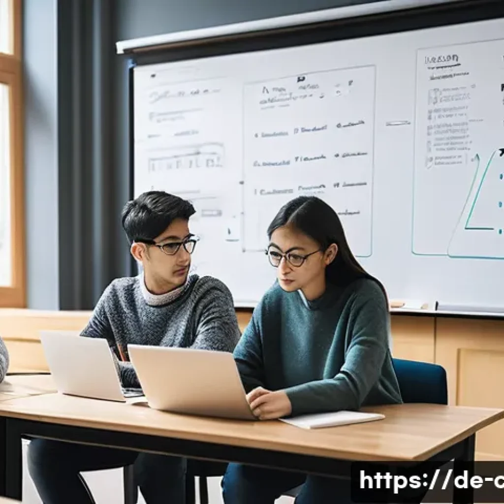 CPA 시험 준비 스터디 운영법 - **Prompt 1: Dynamic Study Group Collaboration**
    A diverse group of four university students, mal...