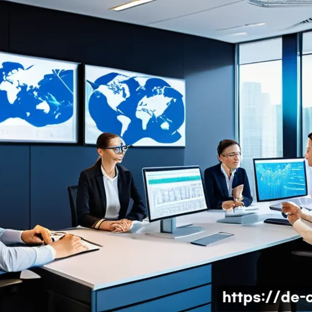 CPA와 다국적 기업 감사 - A professional multinational corporate finance team in a modern office setting, featuring diverse pr...