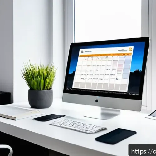 공인회계사 프리랜서로 일하는 법 - A modern German freelance auditor&rsquo;s home office setup during daytime, featuring a sleek desk with du...